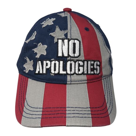 No Apologies Starpback Baseball Cap Multicolor One Size Adjustable Patriotic - Picture 1 of 8